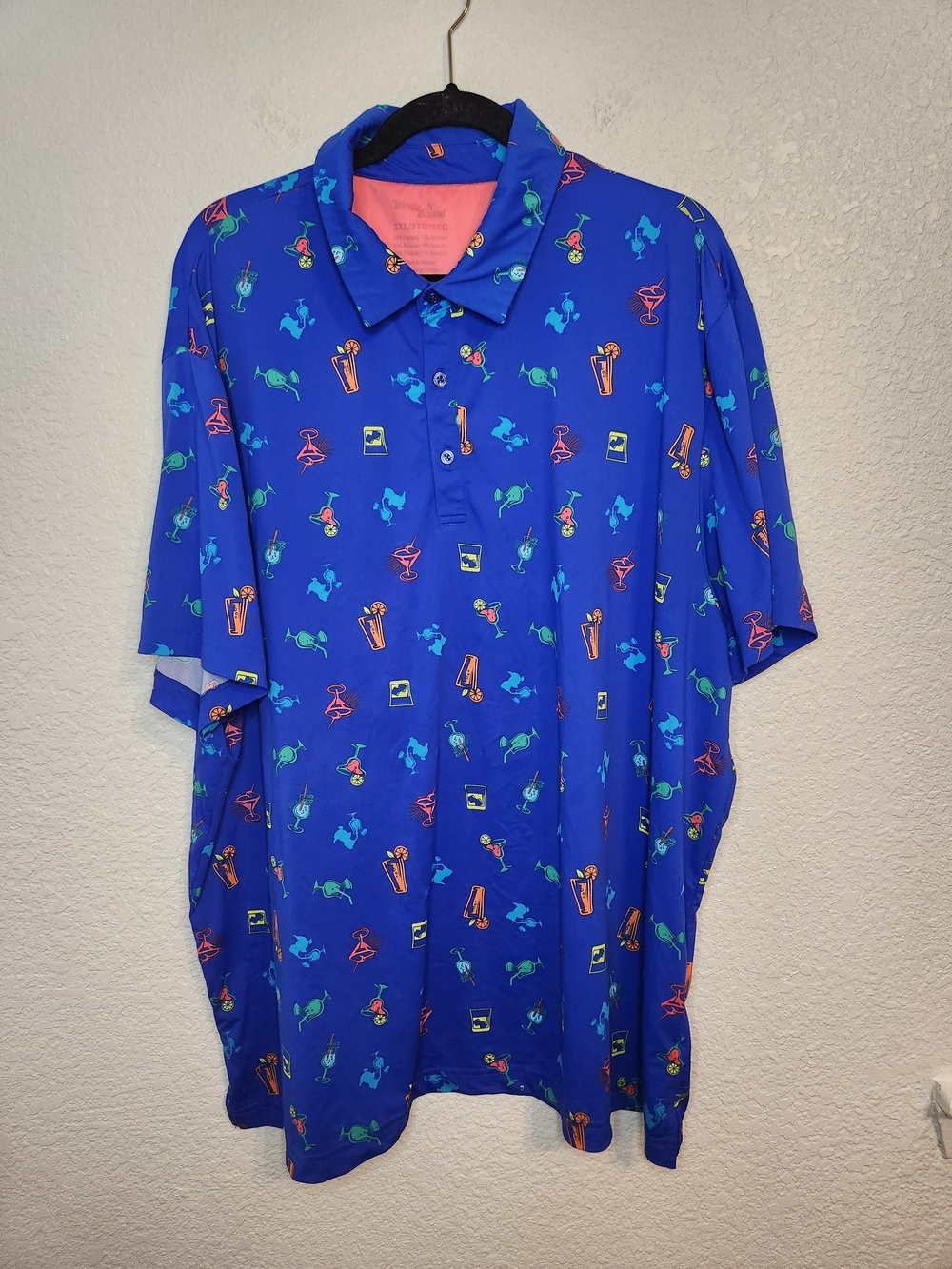 BIRDIE BOUND GOLF PULL OVER SOLID MULTI COLOR CASUAL GOLF SHIRT MENS SIZE 3x